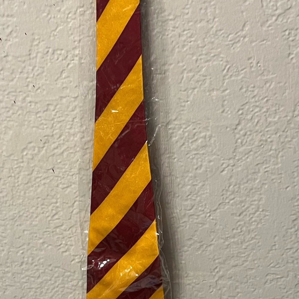 Kids Wizard Costume Tie - Red and Yellow Striped